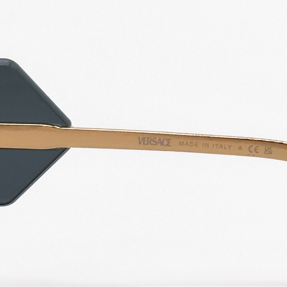 NEW VERSACE VE2277 100287 BLACK GOLD RIMLESS MOD 2277 1002/87 WOMEN SUNGLASSES - Picture 8 of 9